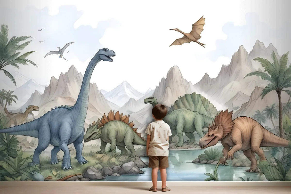 Fototapete Jurassic World Dinosaurier Für Kinder