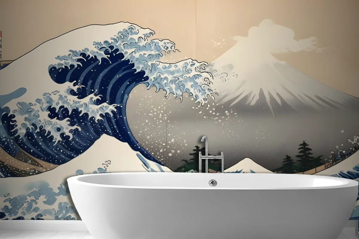 Fototapete Die Große Welle Vor Kanagawa Von Hokusai