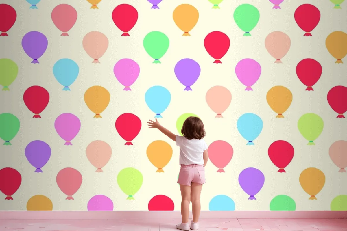 Fototapete Nahtloses Muster Mit Bunten Luftballons