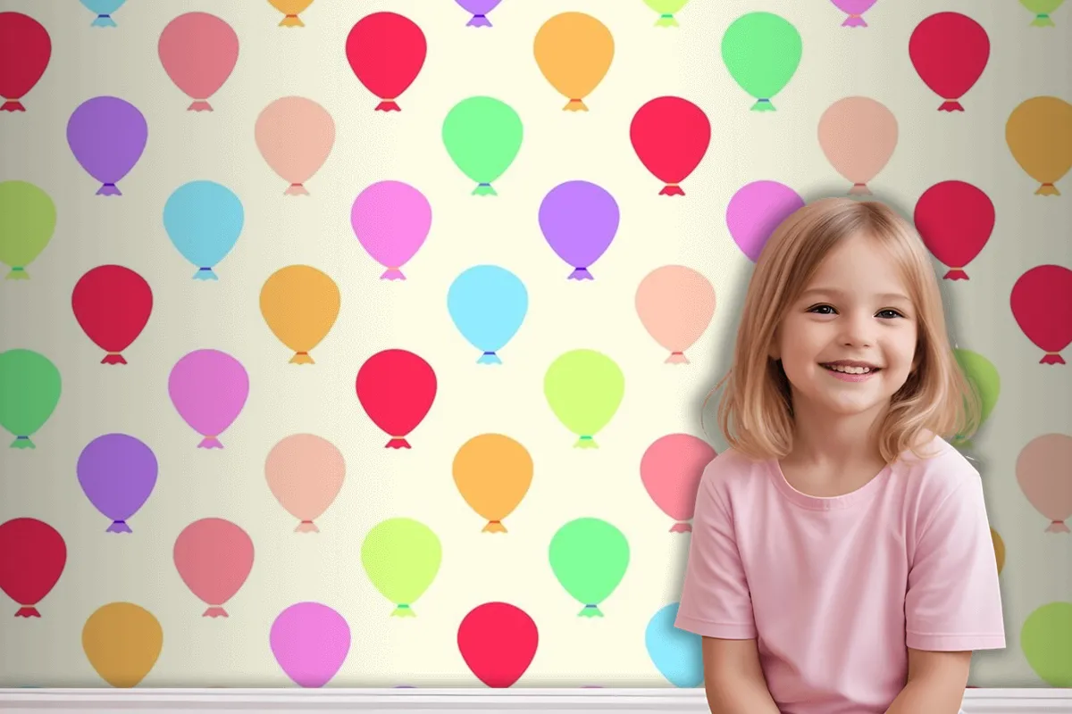 Fototapete Nahtloses Muster Mit Bunten Luftballons