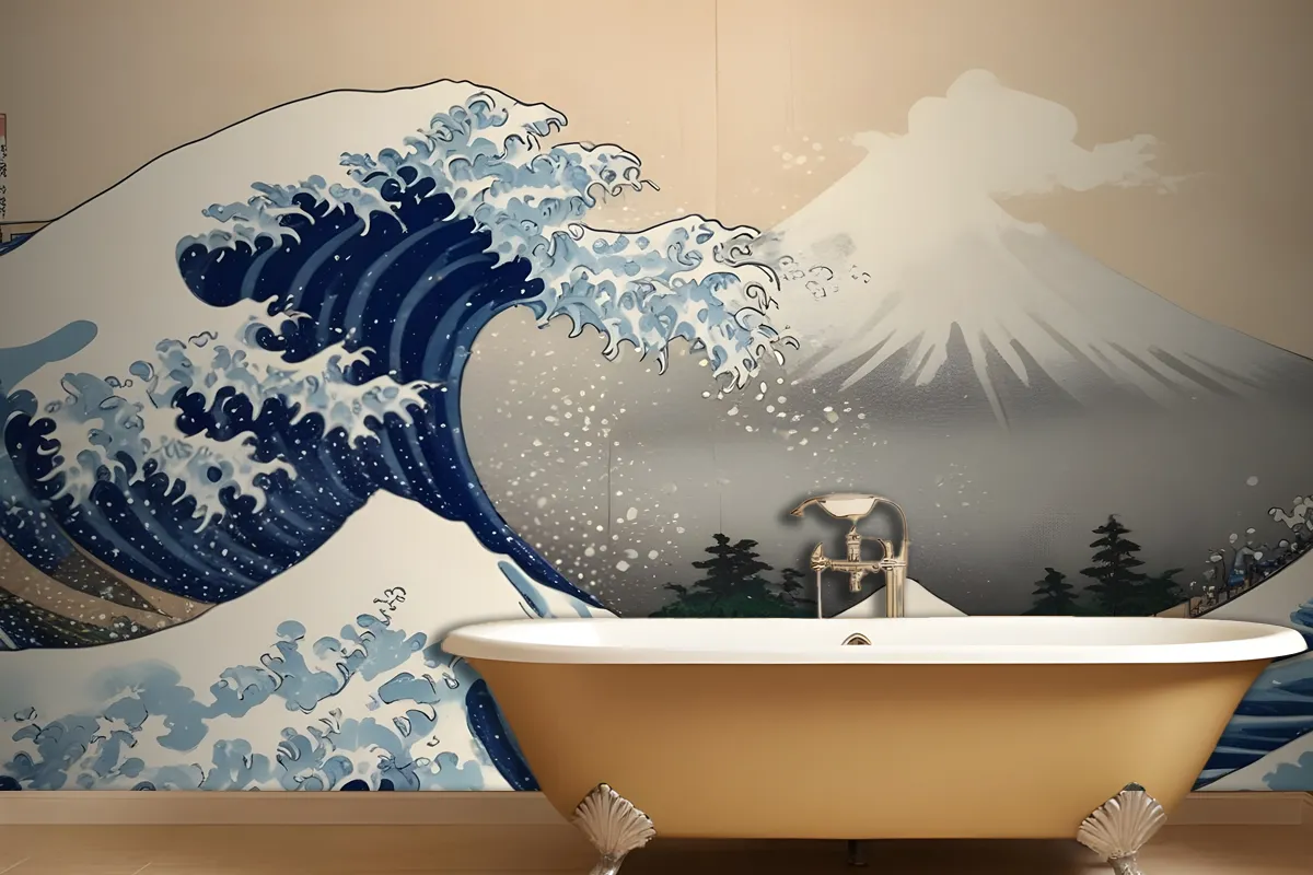 Fototapete Die Große Welle Vor Kanagawa Von Hokusai