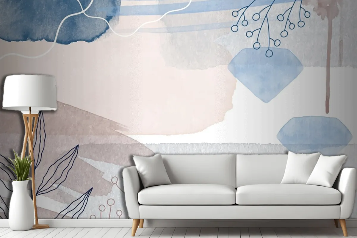 Fototapete Abstrakter AquarellHintergrund Fürs Wohnzimmer