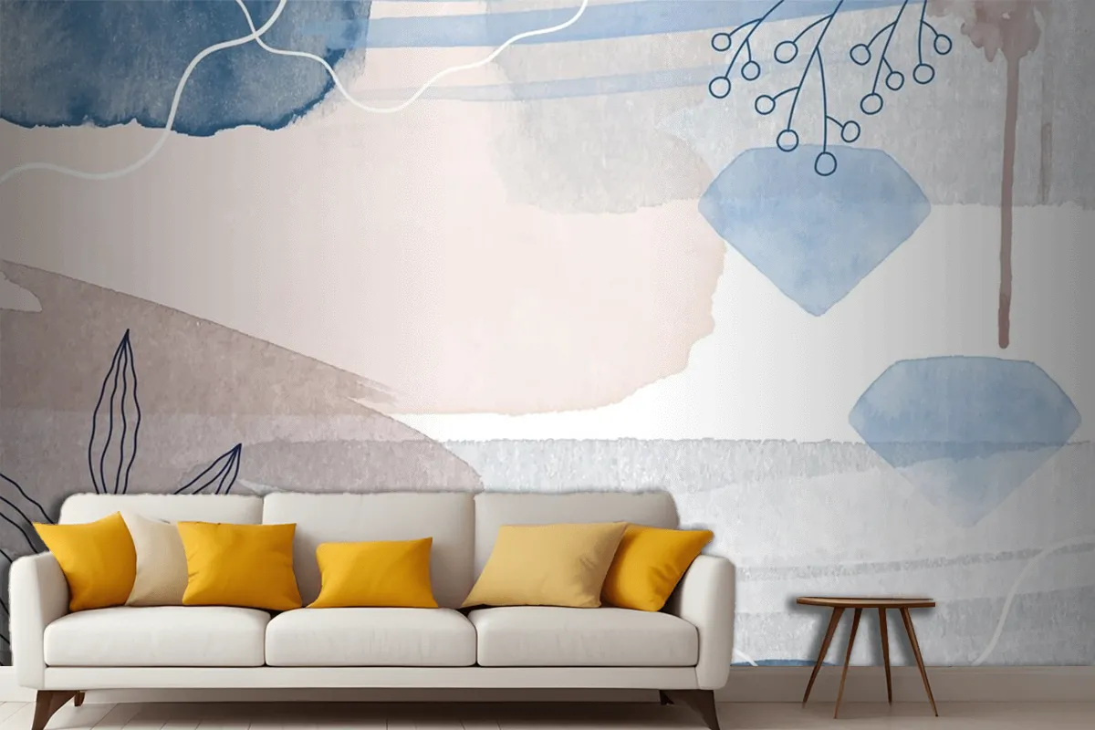 Fototapete Abstrakter AquarellHintergrund Fürs Wohnzimmer