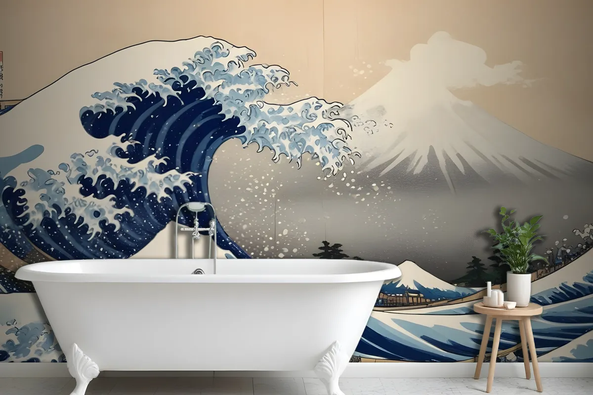 Fototapete Die Große Welle Vor Kanagawa Von Hokusai