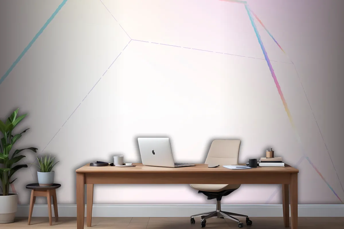 Fototapete Geometrisches Sechseckprisma Rosa Fürs Büro