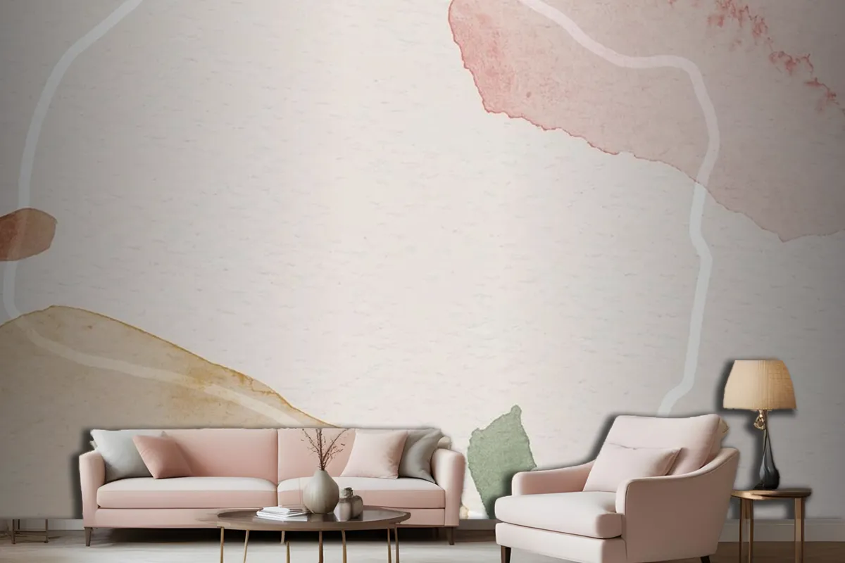 Fototapete Wohnzimmer Rosa Und Braun Aquarell Gemusterte Hintergrundvorlage