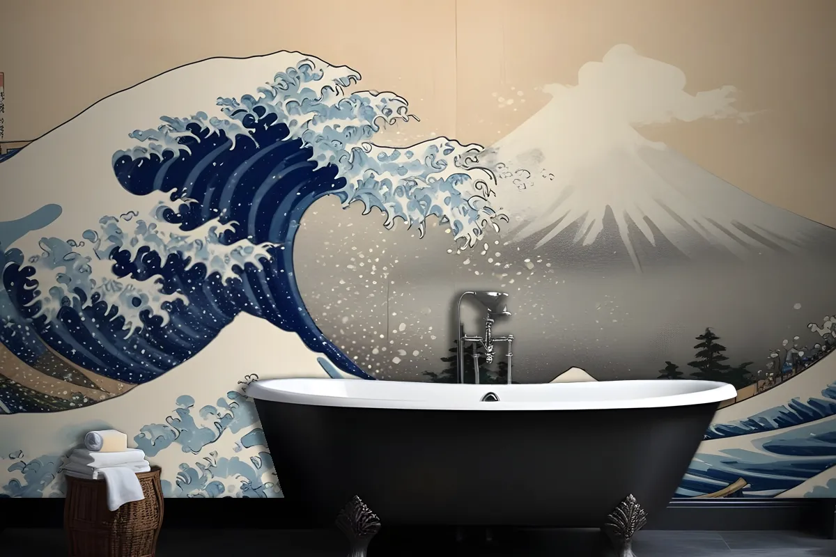 Fototapete Die Große Welle Vor Kanagawa Von Hokusai